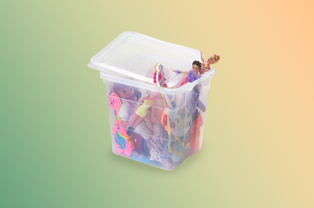 Caixa Plástica para organizar brinquedos